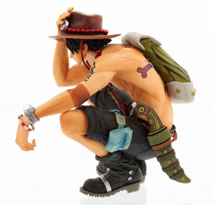 Ace Figure One Piece Ace Squatting Action Figure.